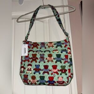 NWT Vera Bradley Toasty Teddies Essential XL Crossbody Purse